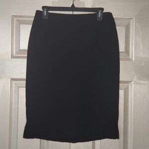 Kasper Black Knee Length Pleated Skirt Size 6